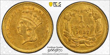 1857 G$1 AU50