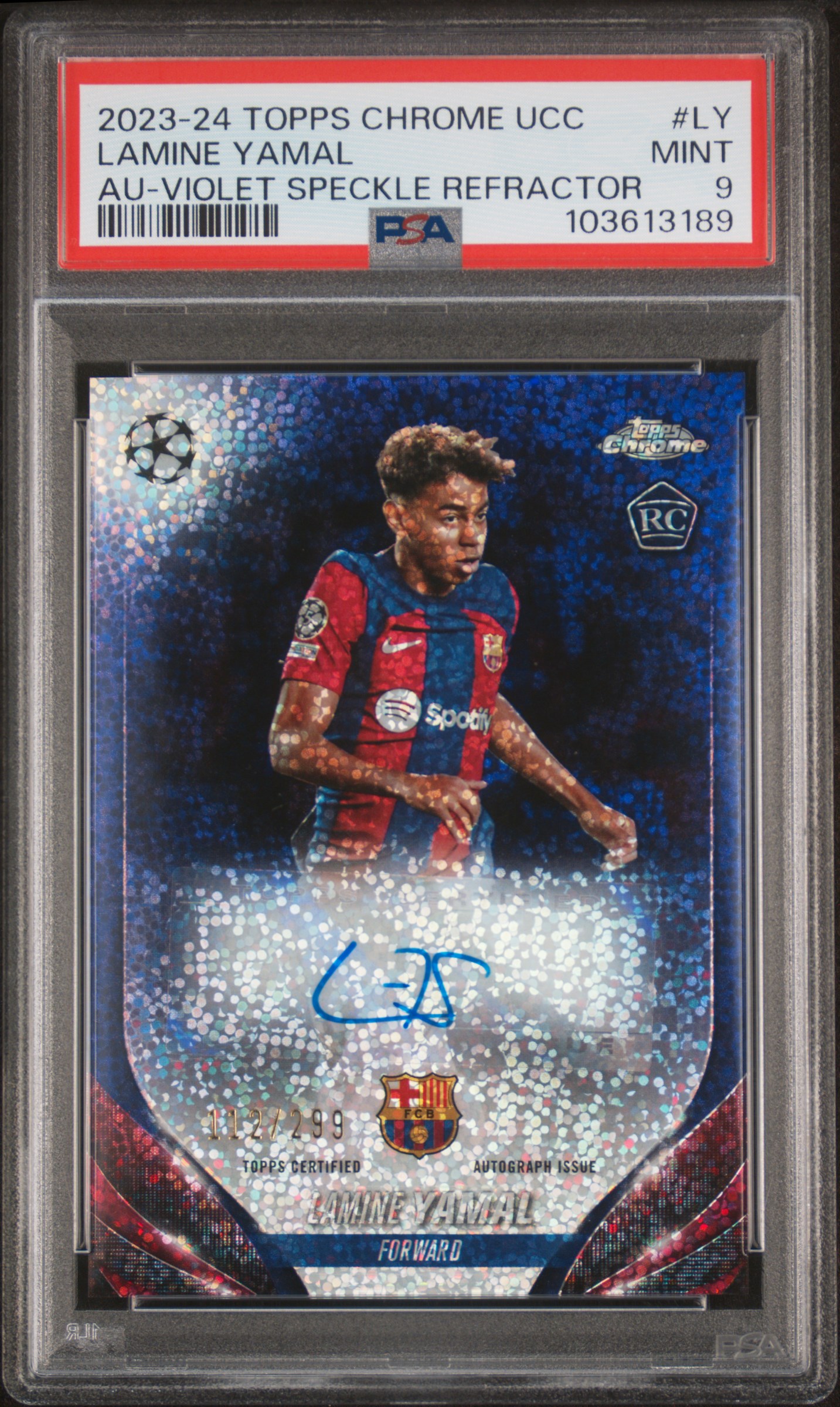 2023 LAMINE YAMAL TOPPS CHROME UEFA CLUB COMPETITIONS CHROME