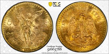 1931/0 50 Peso KM-481 Au MS64