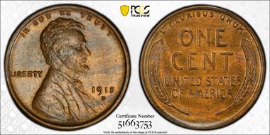 1915-D 1C MS64BN