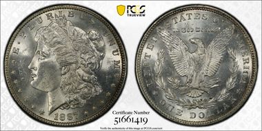 1887 $1 MS64