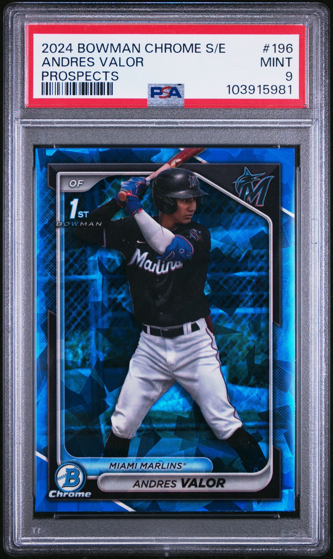 2024 Bowman BOWMAN CHROME SAPPHIRE EDITION PROSPECTS #196 Andres Valor front