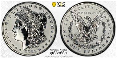 2023-S $1 Morgan Dollar Rev PR  Two-Coin Reverse Proof Set First Strike PR68
