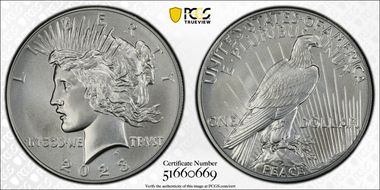 2023 $1 Peace Dollar First Strike MS70