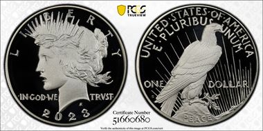 2023-S $1 Peace Dollar First Strike PR70DCAM