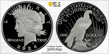 2024-S $1 Peace Dollar First Strike PR70DCAM