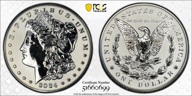 2024-S $1 Morgan Dollar Rev PR Two-Coin Reverse Proof Set First Strike PR67