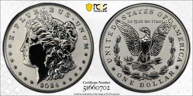 2024-S $1 Morgan Dollar Rev PR Two-Coin Reverse Proof Set First Strike PR69