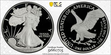 2025-W $1 Silver Eagle First Strike PR70DCAM