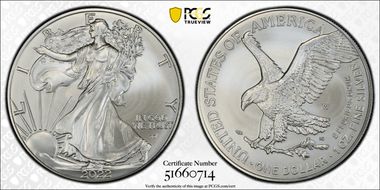 2022-W $1 Burnished Silver Eagle First Strike SP70