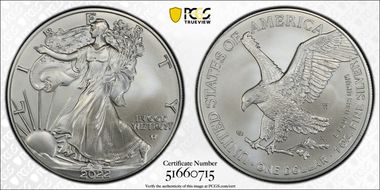2022-W $1 Burnished Silver Eagle First Strike SP70