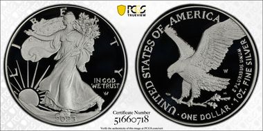 2023-W  $1 Silver Eagle First Strike PR70DCAM