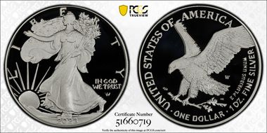 2023-W  $1 Silver Eagle First Strike PR69DCAM
