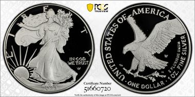 2023-W  $1 Silver Eagle First Strike PR69DCAM