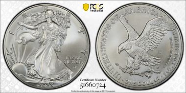 2023-W $1 Burnished Silver Eagle First Strike SP69
