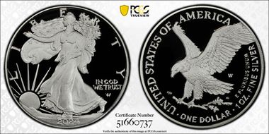 2024-W  $1 Silver Eagle First Strike PR70DCAM