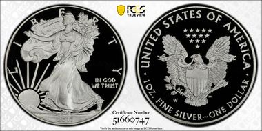 2017-W $1 Silver Eagle First Strike PR69DCAM