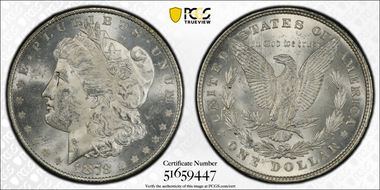 1878 8TF $1 VAM 12, Notched Stars MS61