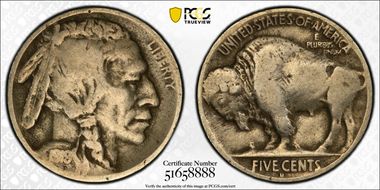 1919-D 5C 2 Feathers FS-401 G6