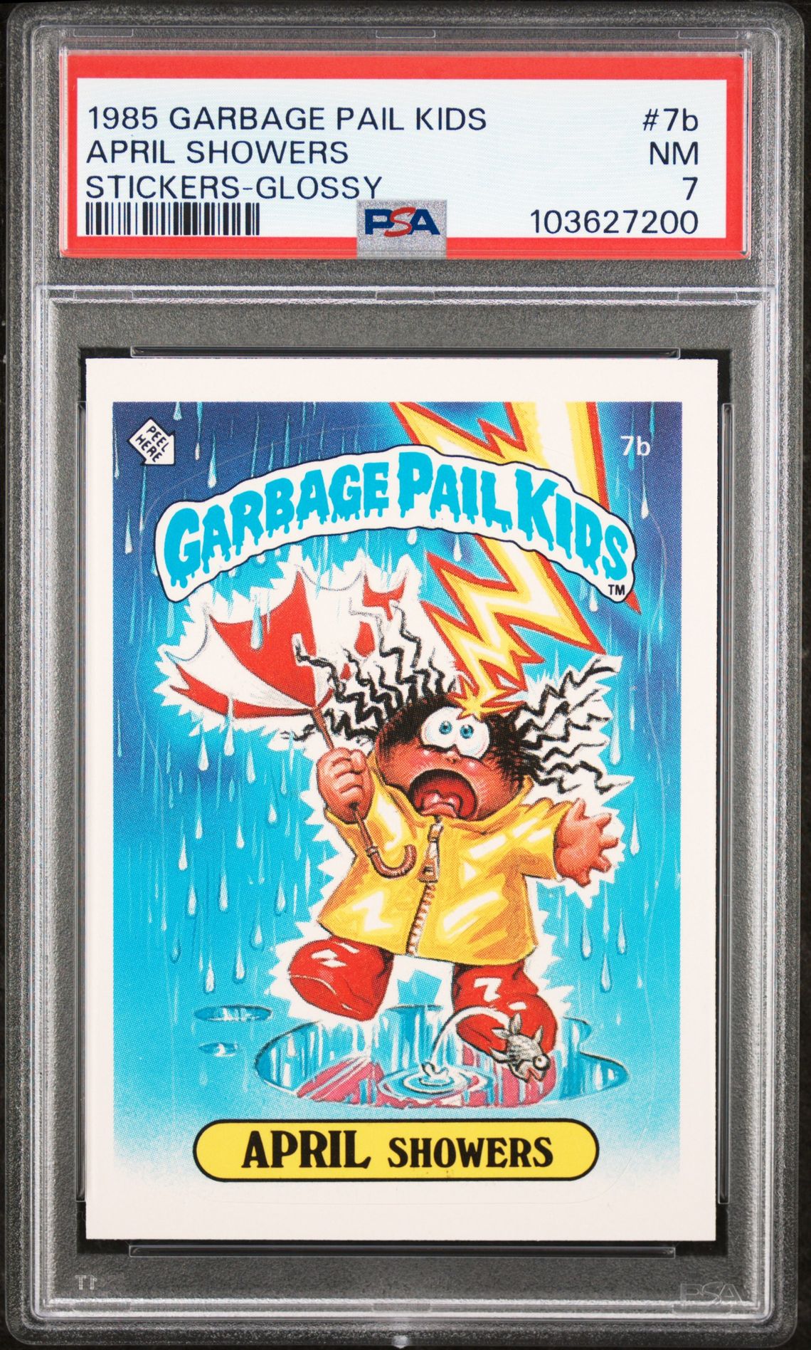 1985 Topps Garbage Pail Kids Series 1 #7B April Showers front
