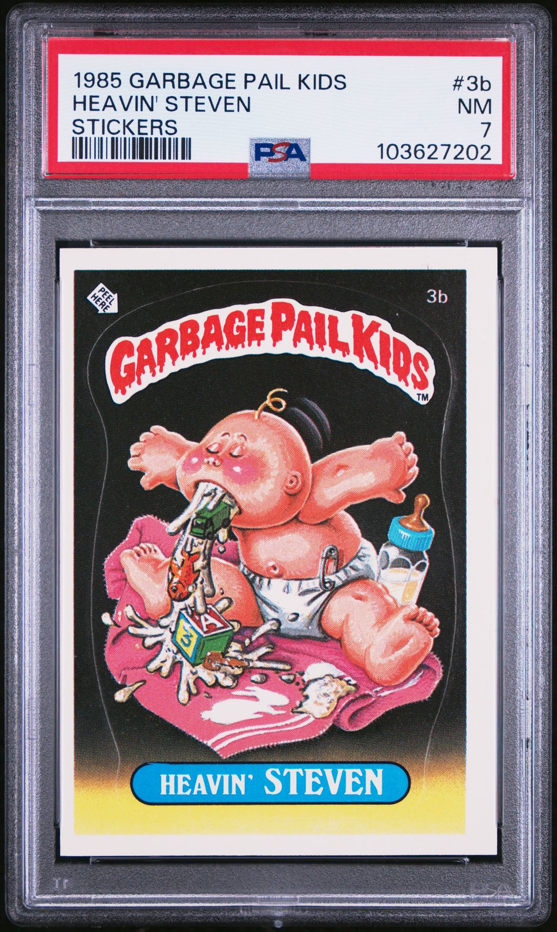 1985 Topps Garbage Pail Kids Series 1 #3B Heavin' Steven front