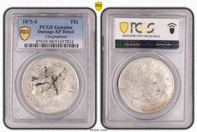 1875-S T$1 Chopmarked N1