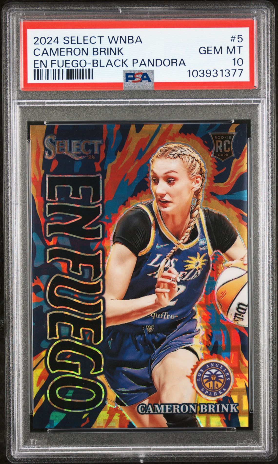 2024 Panini PANINI SELECT WNBA EN FUEGO BLACK PANDORA #5 Cameron Brink front