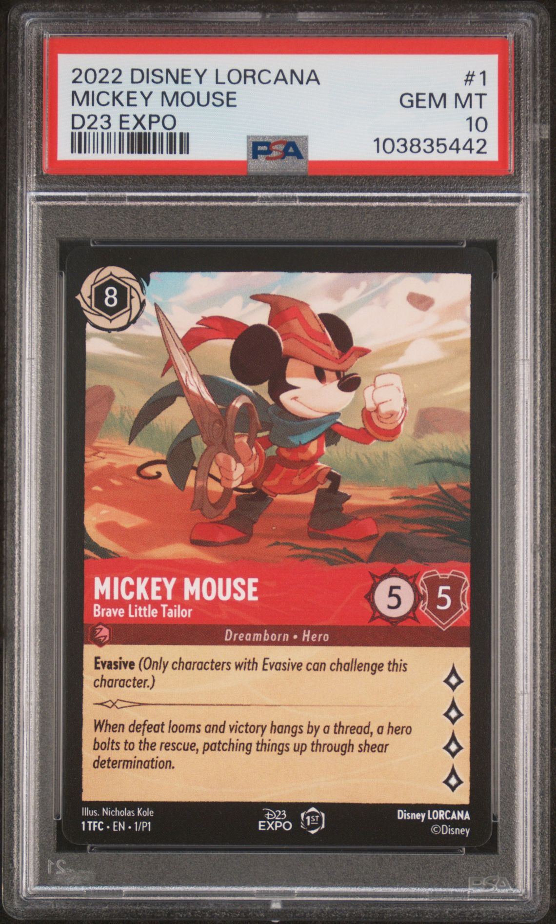 2022 Disney DISNEY LORCANA PROMO D23 EXPO #1 Mickey Mouse front