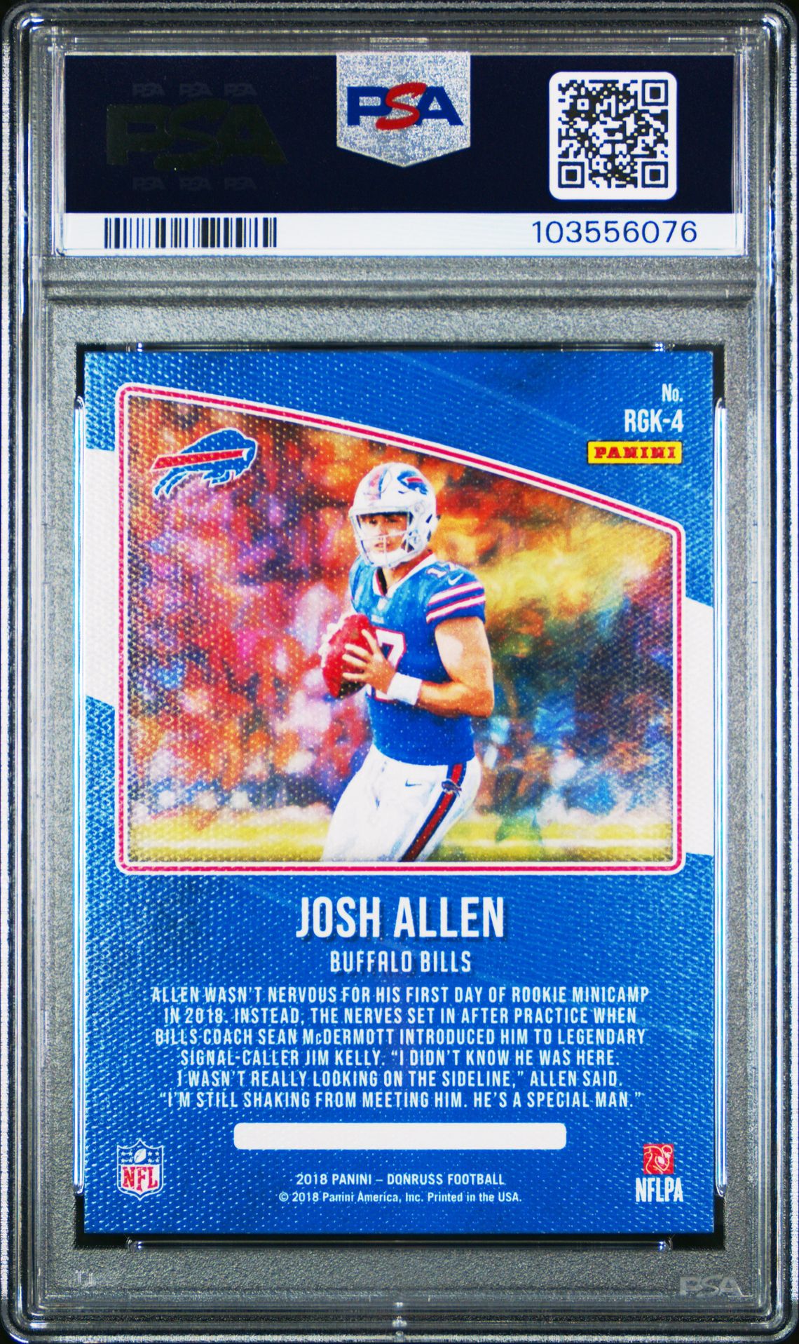 2018 Panini Donruss Rookie Gridiron Kings Josh Allen #Rgk4 (Rookie Gridiron Kings) Nm-Mt 8 back