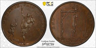 (1790s) Tk 1/2D DH-836 Middlesex, Spence's MS64BN