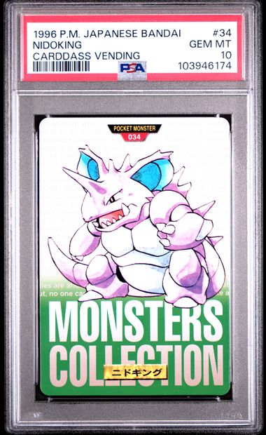 Nidoking card PSA 10, cert 103946174
