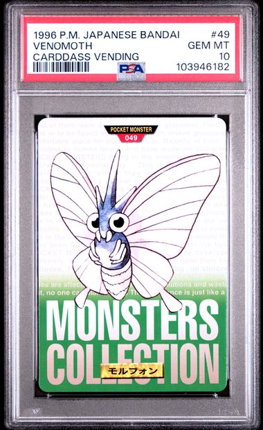 Venomoth card PSA 10, cert 103946182