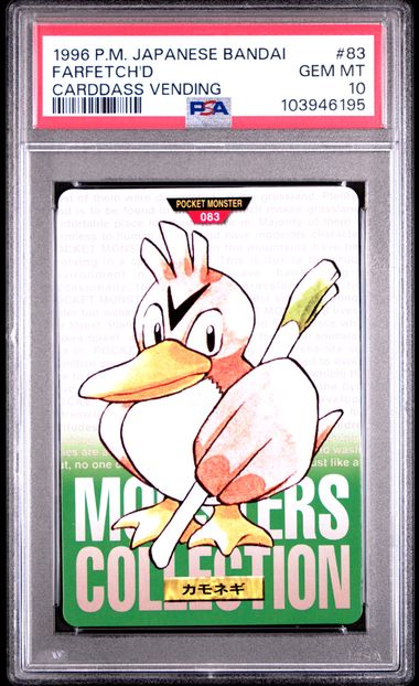 Farfetch'd card PSA 10, cert 103946195