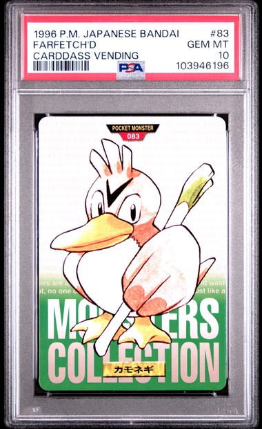 Farfetch'd card PSA 10, cert 103946196