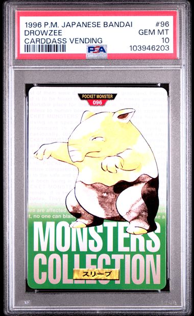 Drowzee card PSA 10, cert 103946203