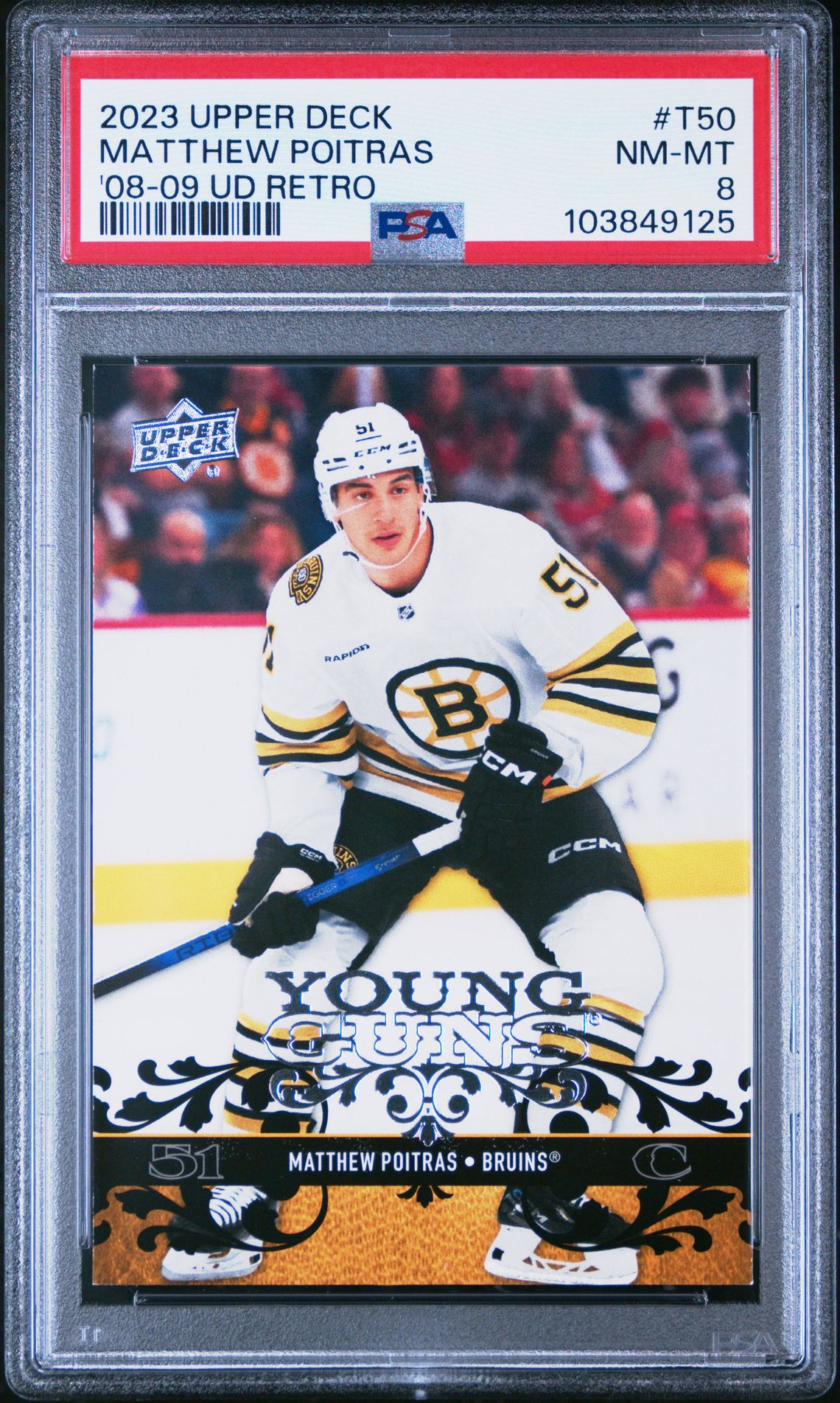 2023 Upper Deck UPPER DECK EXTENDED SERIES 2008-09 UPPER DECK RETRO '08-09 UD RETRO #T50 Matthew Poitras front