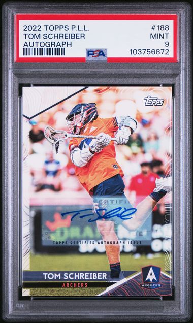 2022 Topps Autograph #188 Lacrosse Tom Schreiber front