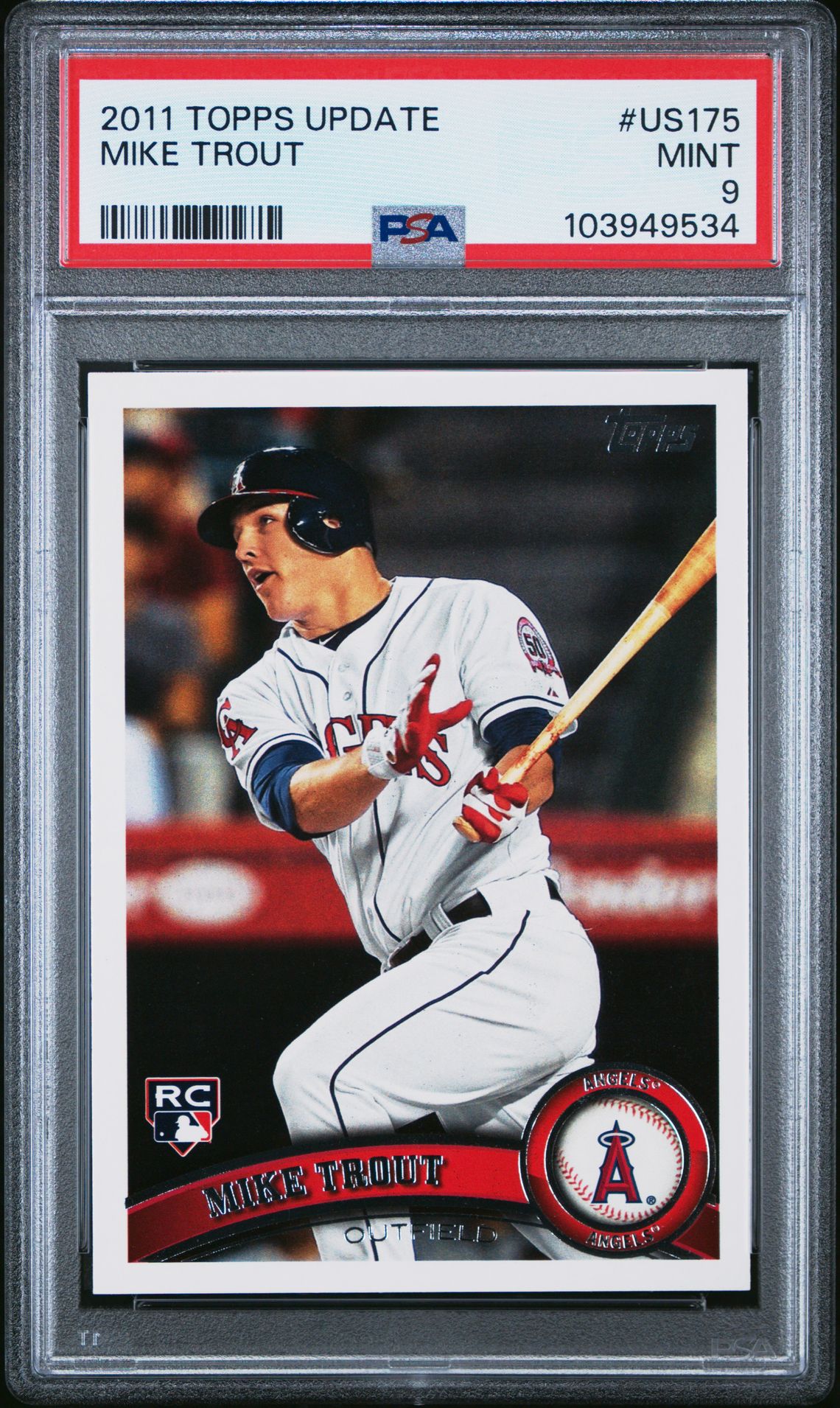2011 Topps Update Base #US175 Mike Trout front