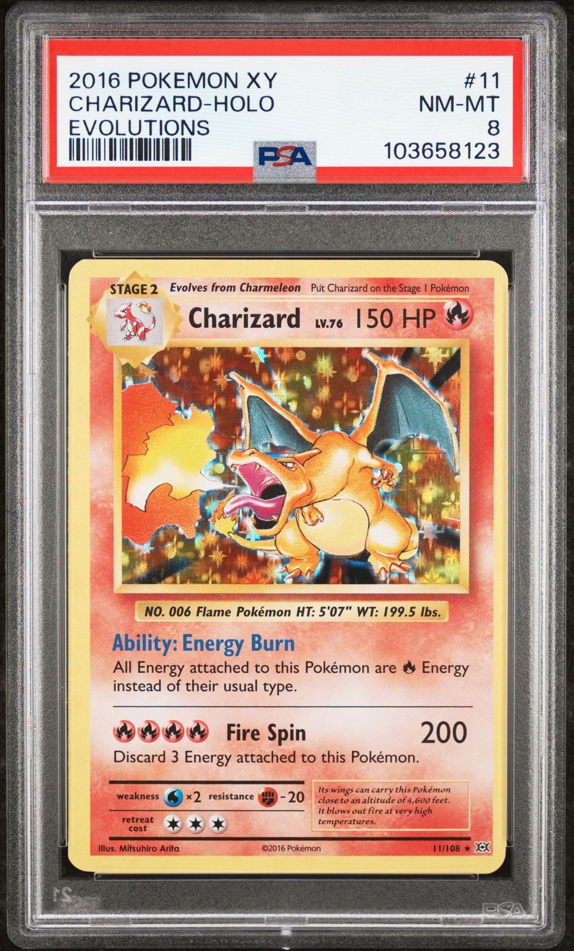 2016 Pokemon POKEMON XY EVOLUTIONS #11 Charizard-Holo front