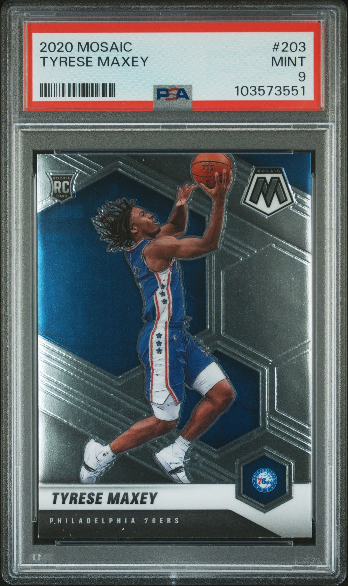 2020 Panini PANINI MOSAIC #203 Tyrese Maxey front