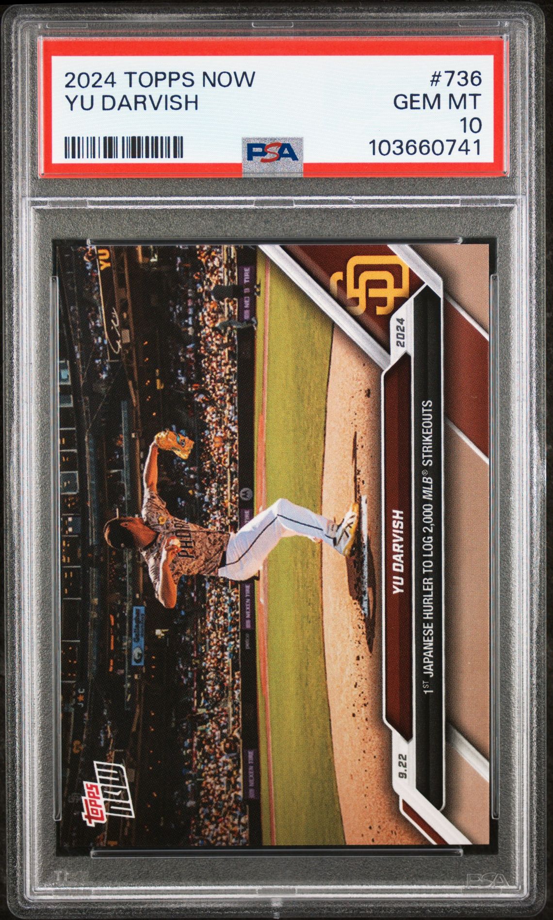 2024 Topps TOPPS NOW #736 Yu Darvish front