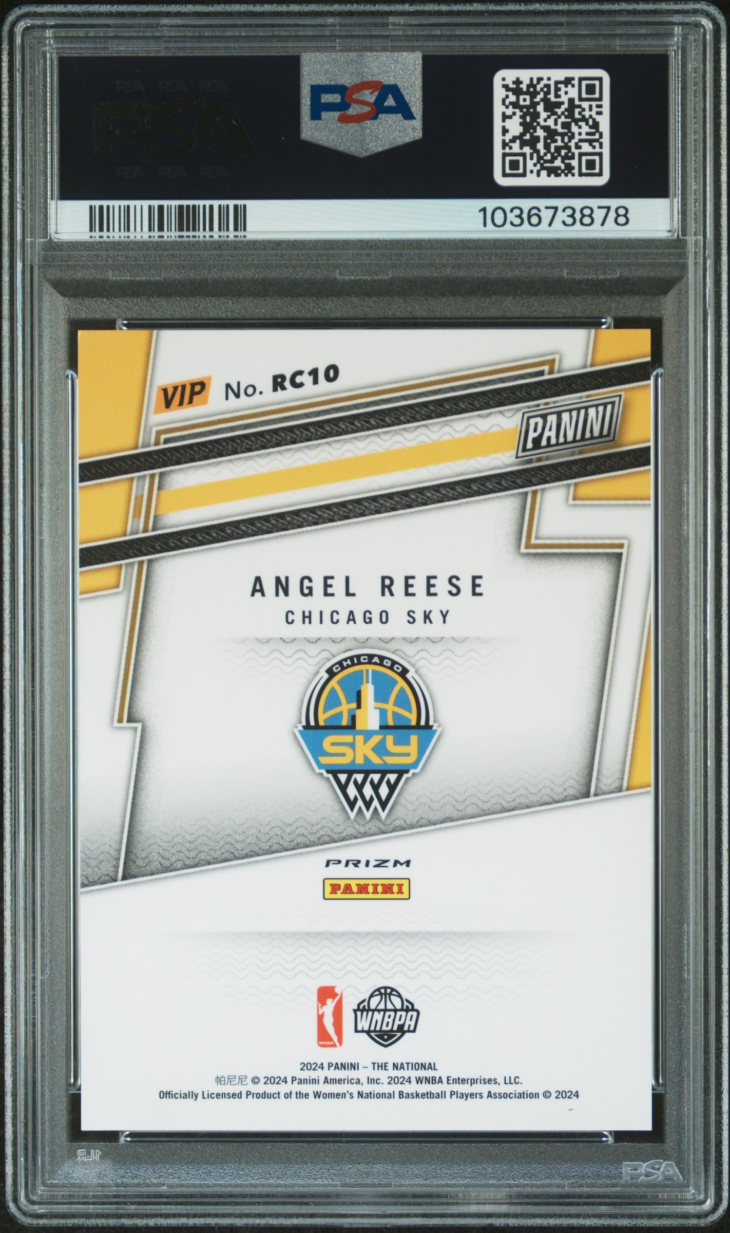 2024 Panini National Sports Collectors Convention Vip Gold Rookies Angel Reese #Rc10 (Rookies-White Sparkles) Mint 9 back
