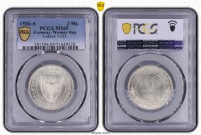 1926-A 3 Mk Lubeck J-323 MS65