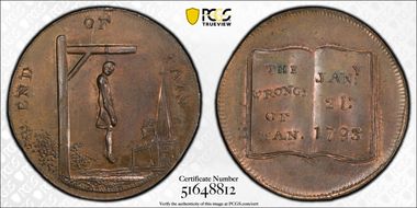 1793 Tk 1/2D DH-834 Middlesex, Spence's MS64BN