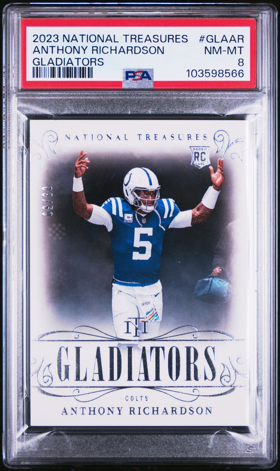 2023 Panini PANINI NATIONAL TREASURES GLADIATORS #GLAAR Anthony Richardson front