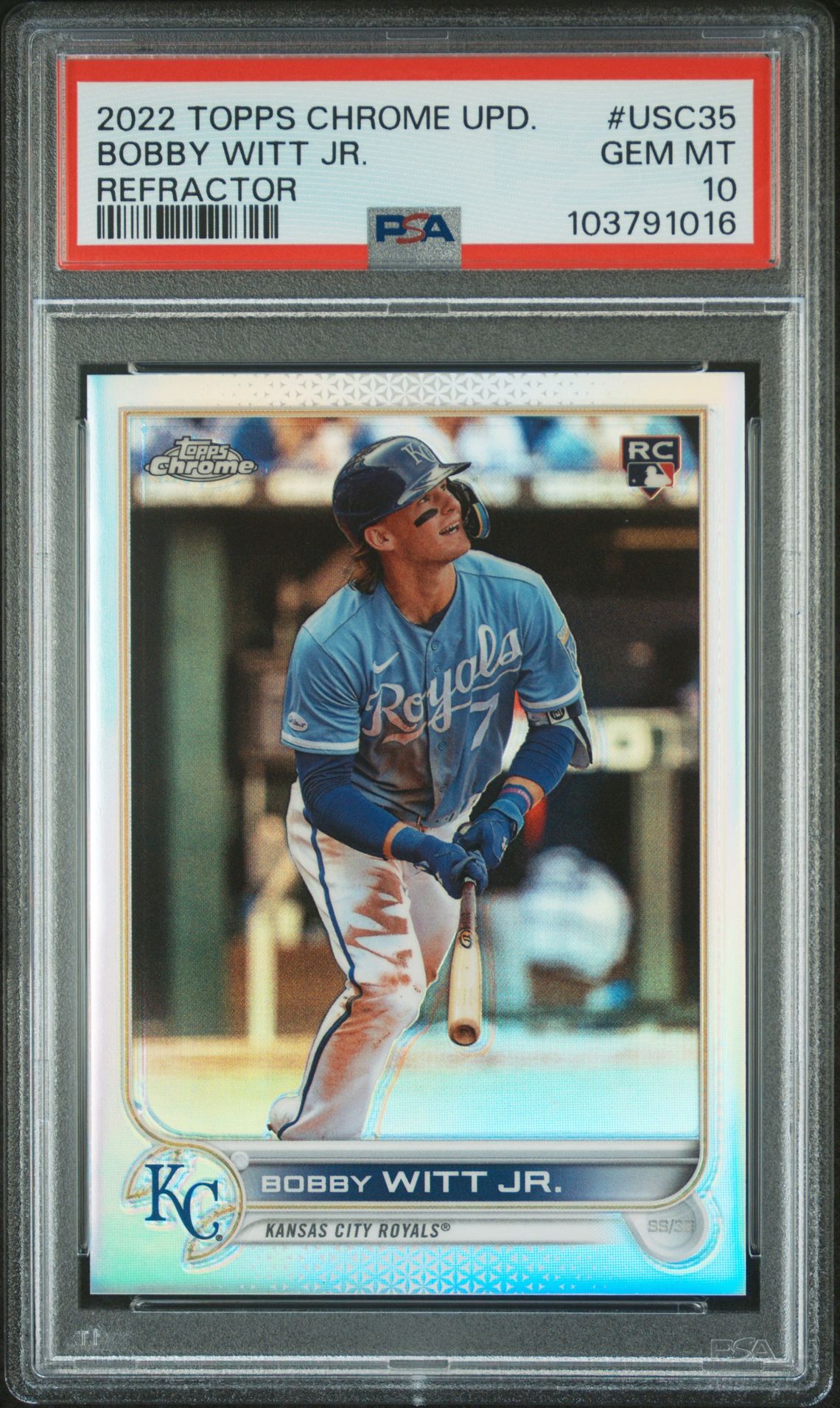 2022 Topps Topps Chrome Refractor #USC35 Bobby Witt Jr. front