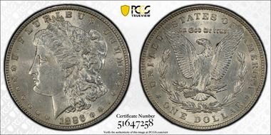 1886 $1 AU58