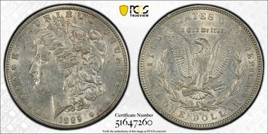 1889 $1 AU55