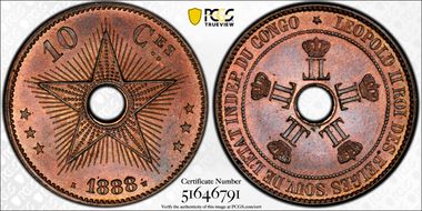 1888 10C MS65RB