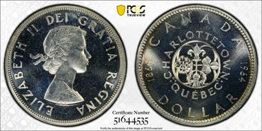 1964 S$1 Confederation Ag PL65CAM